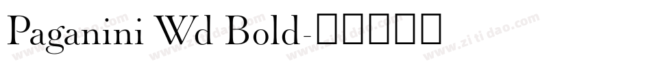 Paganini Wd Bold字体转换
